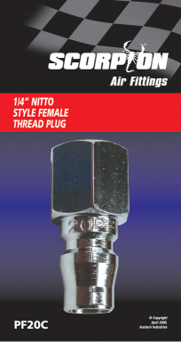 SCORPION - NITTO STYLE 1/4 FEMALE BARB CARDED 